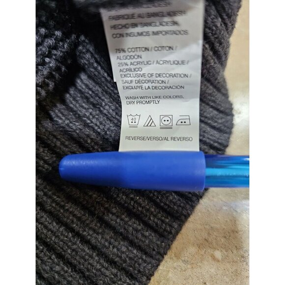 NWT‎ Men's IZOD Fair Isle 1/4 Zip Sweater Dark Gray Size Large - Picture 6 of 11